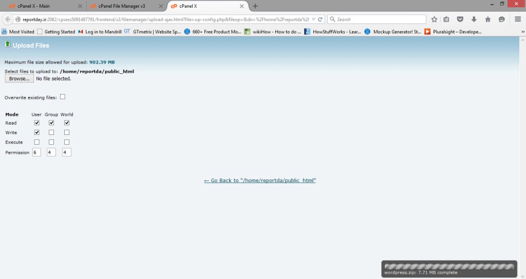 آپلود وردپرس