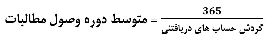 متوسط دوره وصول مطالبات