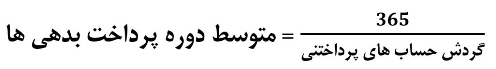 متوسط دوره پرداخت بدهی ها