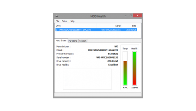تست سلامت هارد دیسک با نرم افزار HDD Health