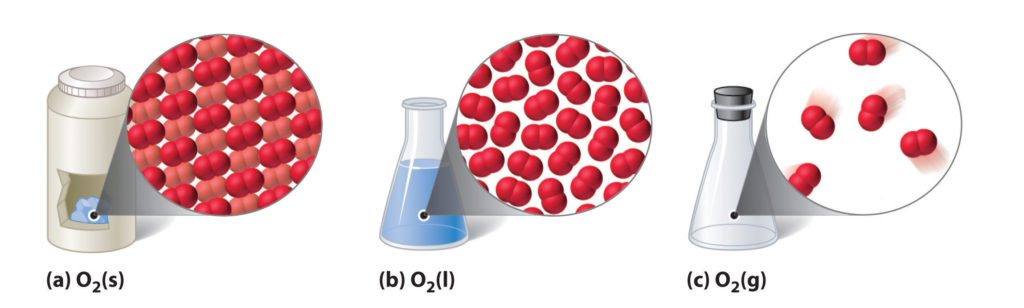 مولکول ها در حالات جامد - مایع - گاز