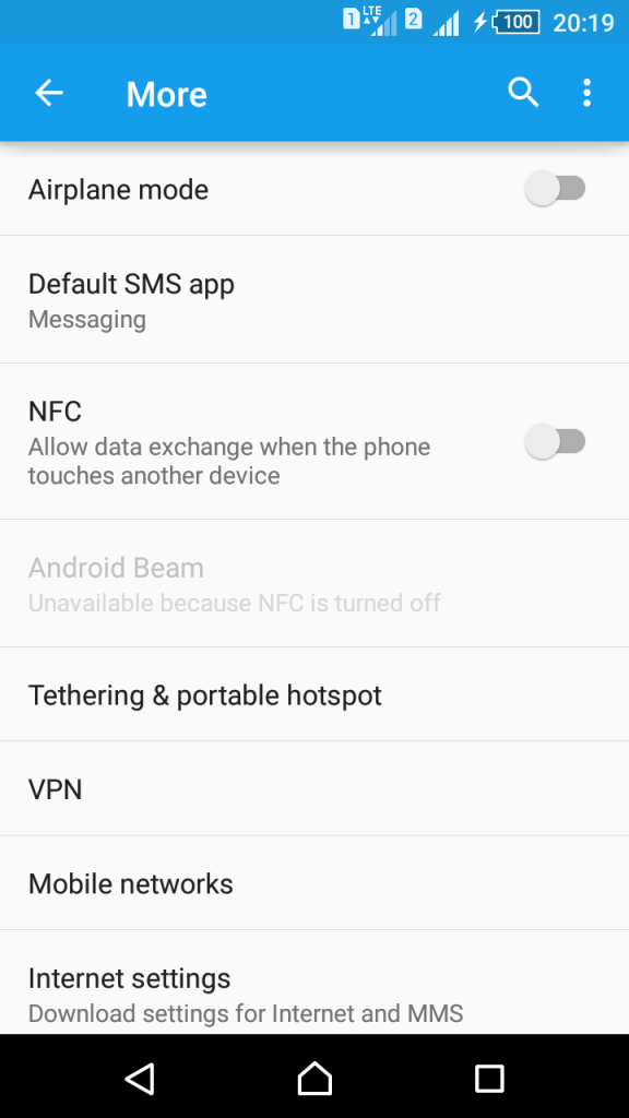 بخش هات اسپات در موبایل اندروید سونی