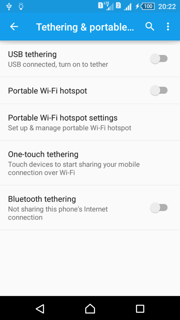 تنظیمات هات اسپات