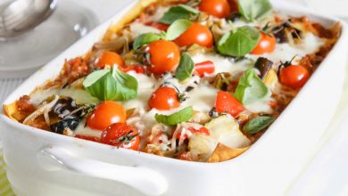 طرز پخت لازانیای سبزیجات