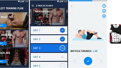اپلیکیشن عضلات شش تکه شکم در 30 روز