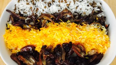 طرز پخت عدس پلو