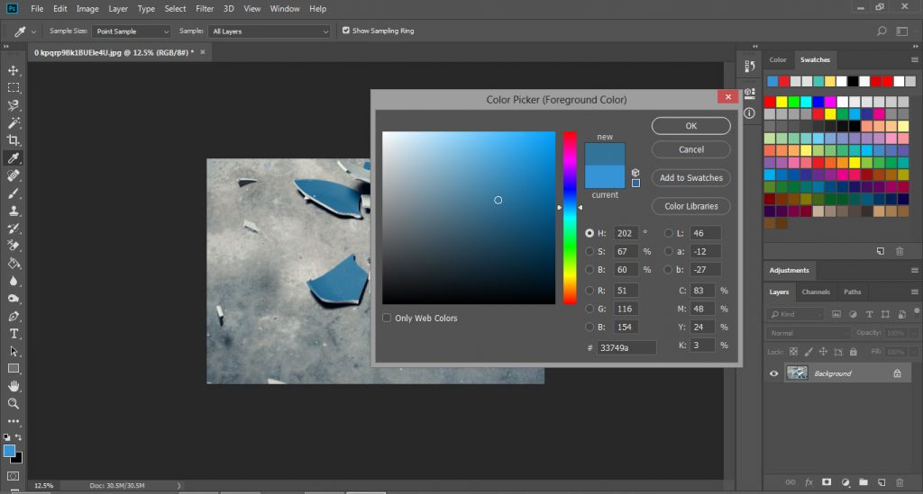 پنجره Color Picker در فتوشاپ